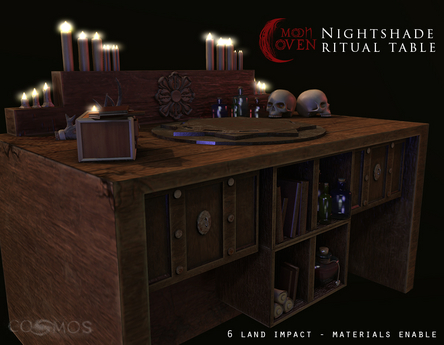 Second Life Marketplace - Moon Coven: Nightshade Ritual Table